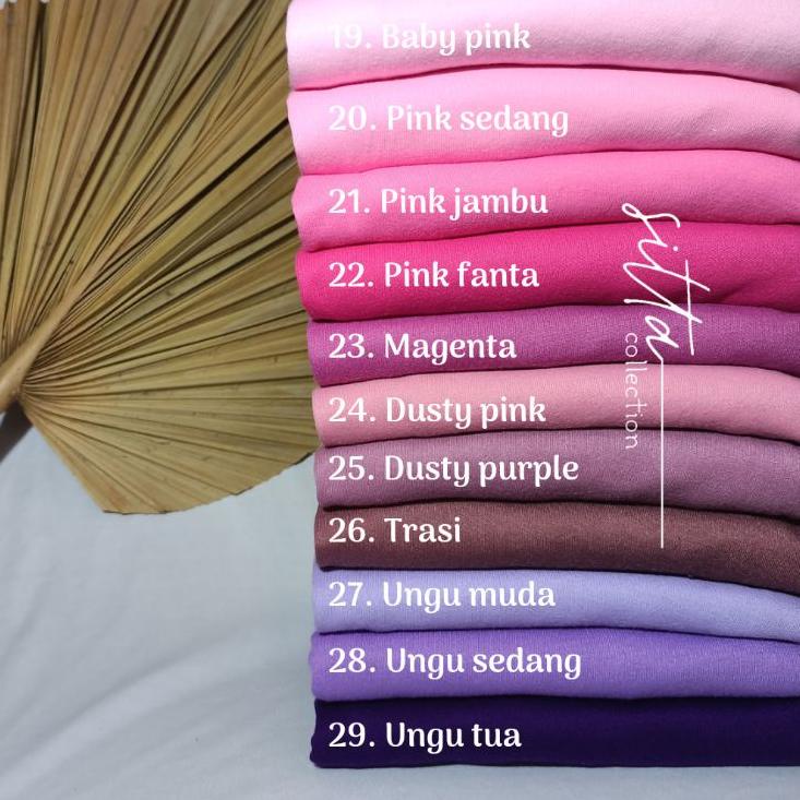𝕺 (PART.2) Hijab Jilbab Instan Pet Antem Bahan Kaos Khadijah Polos Size L Ori By Sitta Hijab ➪