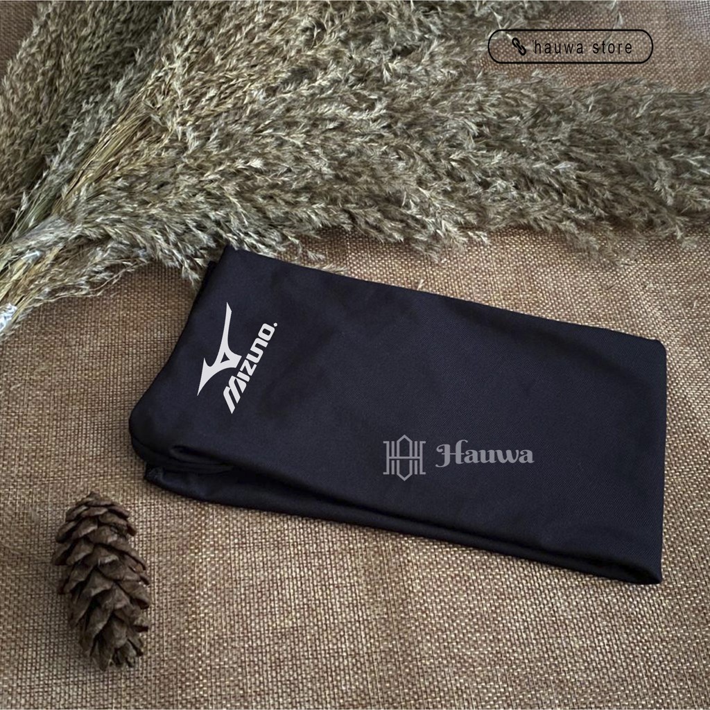 Hijab sport kerudung olahraga jilbab sporty mizuno-Hitam