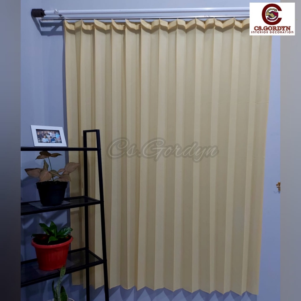Gorden Vitrase Polos Motif Salju Puring Gorden