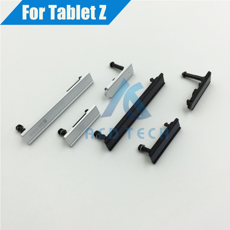 Original New Charging Port USB Cover+Micro SD Port Slot +Earphone Jack Dust Plug for Sony Xperia