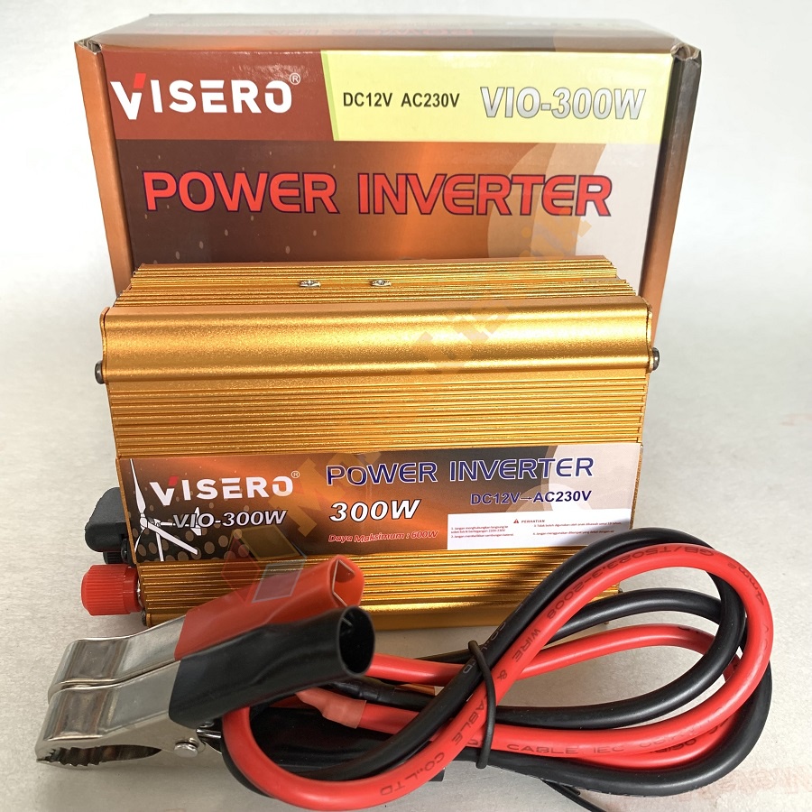 POWER INVERTER VISERO 300 Watt 300W DC 12V to 220V PENGUBAH ARUS