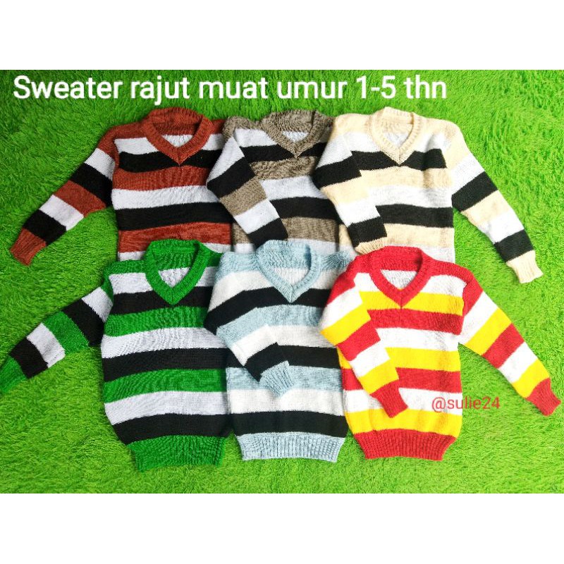 Sweater rajut unisex muat umur 1-5 th / atasan anak murah