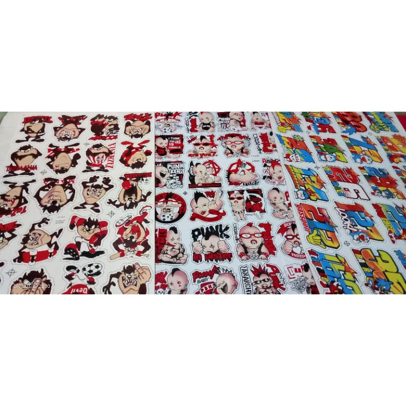 

STIKER MOTOR lembaran belum dipotong