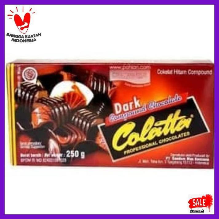 

SAKMACOKLAT- COLATTA DARK COMPOUND 250 GRAM DARK CHOCOLATE -MAKANAN-MINUMAN.
