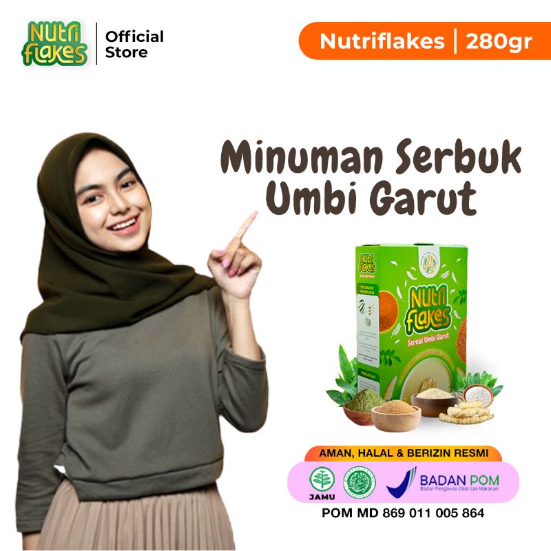 

Promo Paket Untung 3 Box Nutriflakes - Superfood Umbi Garut dan Daun Kelor Sembuhkan GERD dan Asam Lambung