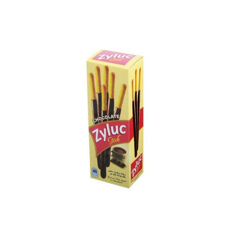 Zyluc Coklat Box 45gr Biskuit Stik Pocky Cemilan Anak Murah