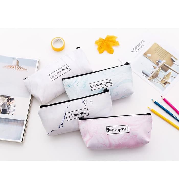

Best Seller Tp0041 Tempat Pensil Marble Pattern Tempat Kosmetik