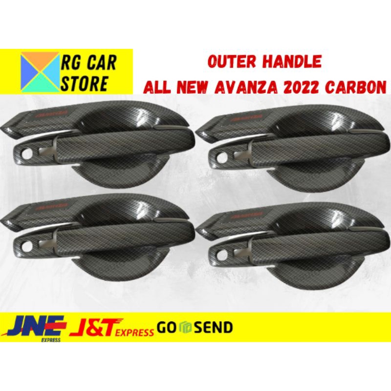 PAKET MODIF ALL NEW AVANZA 2022 TYPE G-OUTER HANDLE TANK COVER CARBON