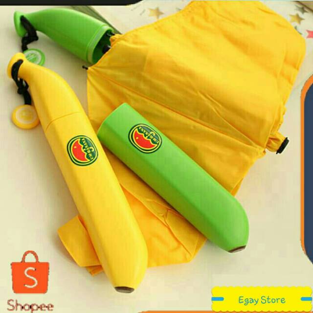 TERBARU ! PAYUNG LIPAT PISANG  ANTI SINAR UV / UMBRELLA UV PROTECTION ORIGINAL UNIK MURAH TERLARIS