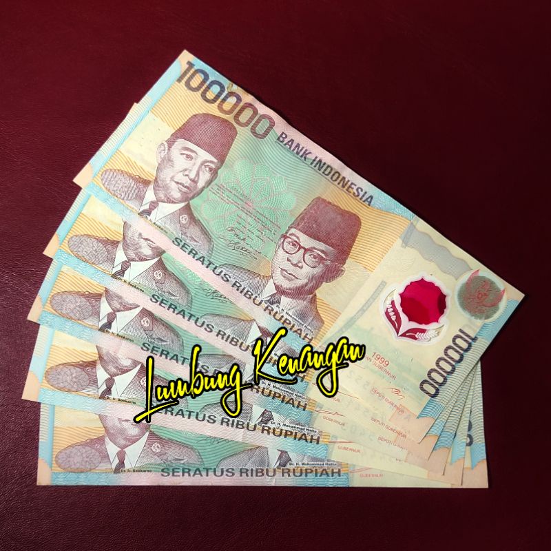 uang kuno 100.000 Rupiah polymer