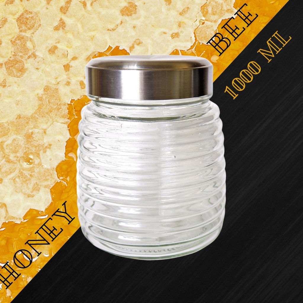 Honey Bee Jar 1000 Ml | Toples Madu | Toples Kaca Besar