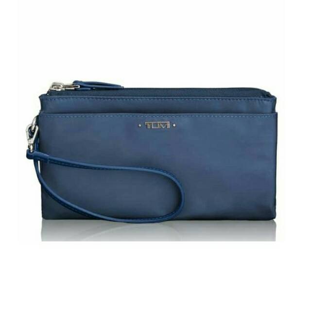 Tumi Voyageur Nylon Double Zip Wristlet Wallet Dompet Original