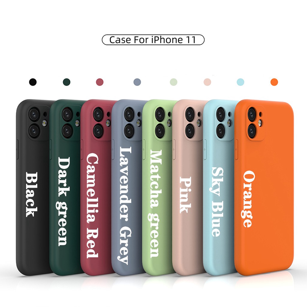 Soft Case TPU Polos Proteksi Kamera shockproof Cover iphone 6 6s 7 8 PLUS X Xr Xs 11 Pro Max