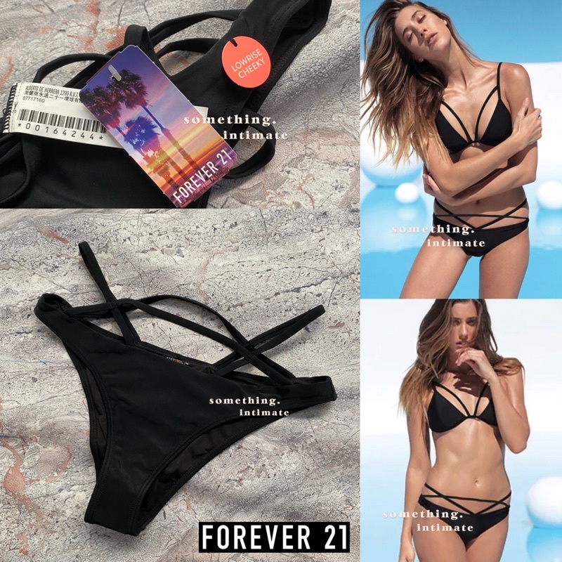 FOREVER 21 Cheeky Cutout Strappy Bikini Bottoms One Piece Swimwear Renang CD Forever21 Swimsuit F21 