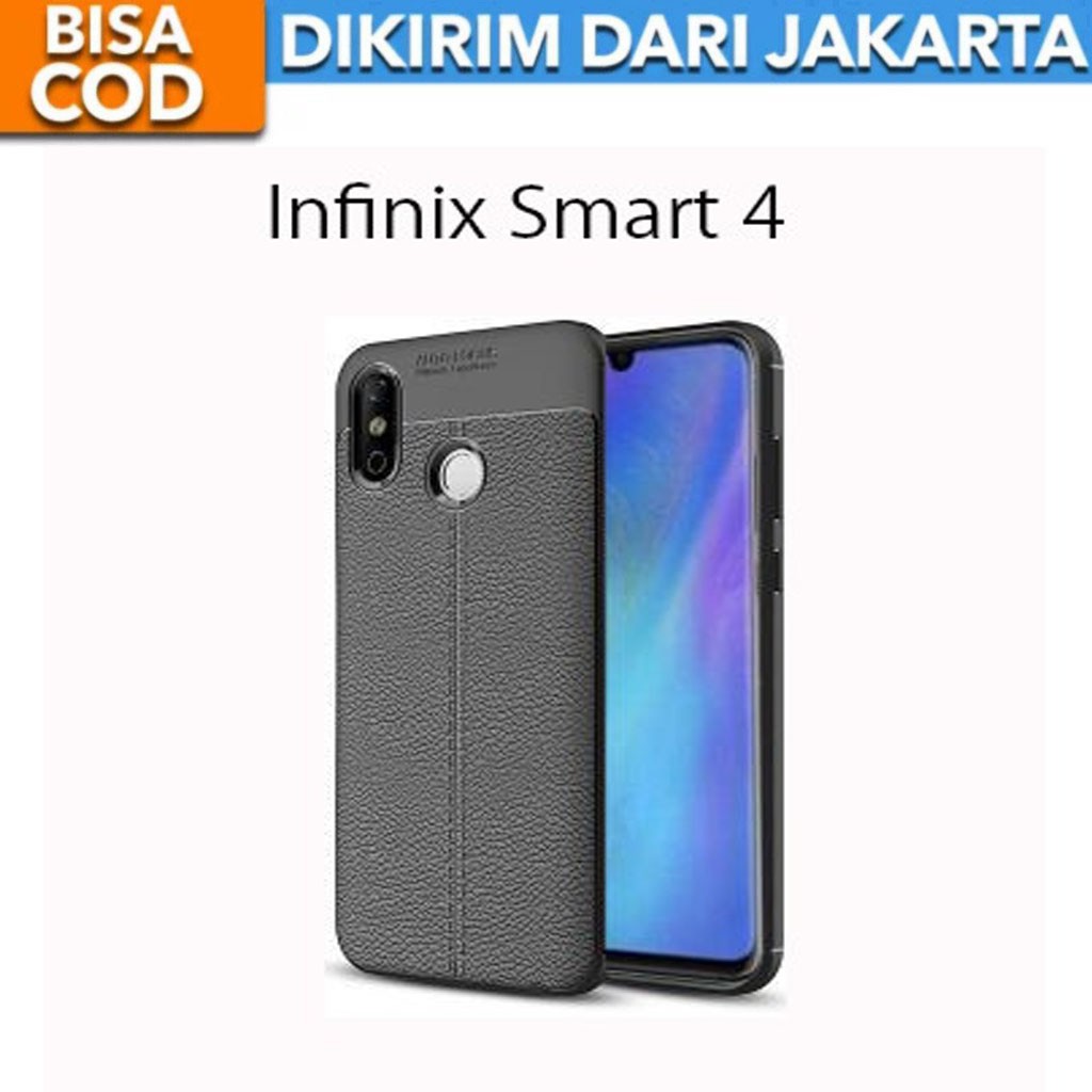 Case Auto Focus Infinix Smart 4 Leather Experience SoftCase Slim Ultimate / Casing Kulit