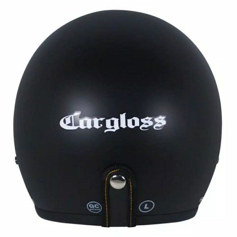 Helm Cargloss Original CFM Retro Army Half Face - Black Hitam Abu Doff Glossy Metalik