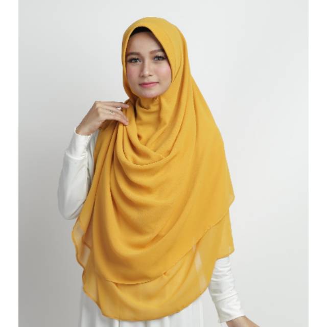 PASMINA KERUDUNG HIJAB PASHMINA INSTAN  GHANIA CERUTTY BABY DOLL PAD ANTEM DUA LAYER MURAH 2021