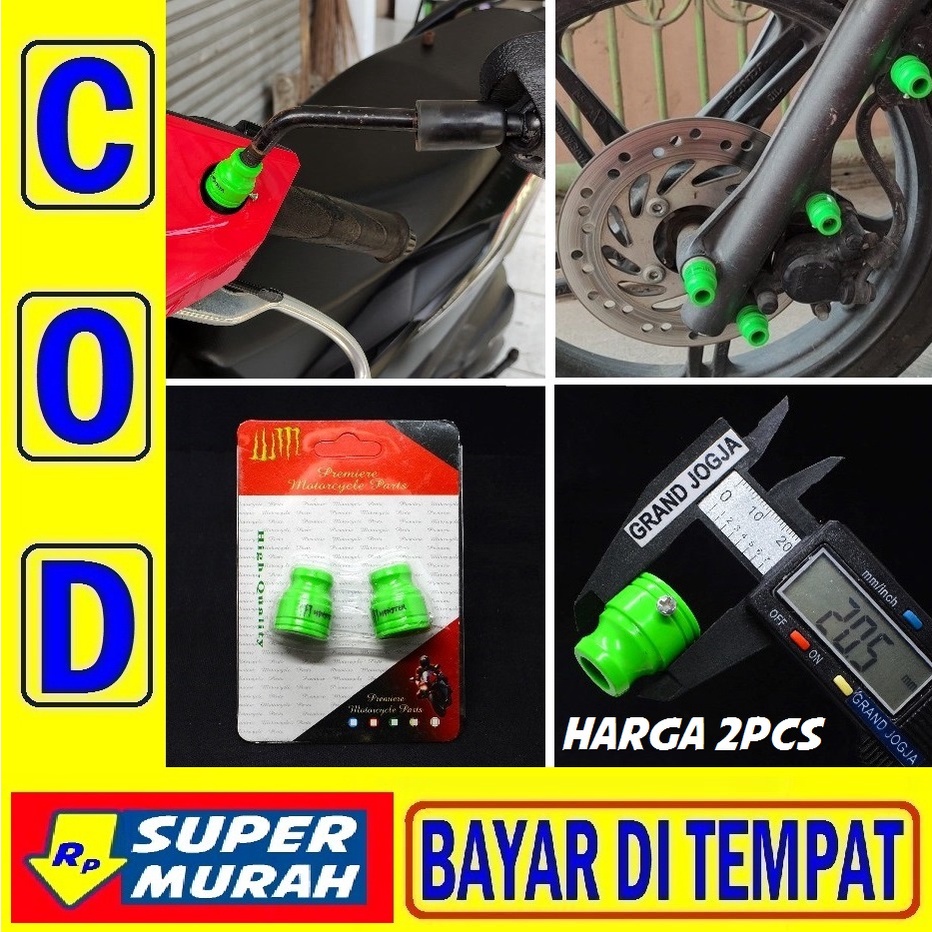 35E MONEL SPION HIJAU SET  Universal Tutup Baut Variasi Penutup Baud Mur Spion As Roda Motor Mobil 2