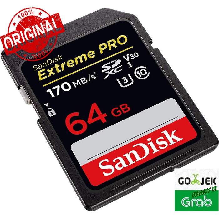 Memory SD CARD Sandisk Extreme Pro SDXC UHS-1 64GB 170MB/s ORIGINAL