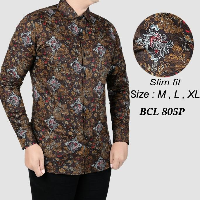 Batik Solo / Baju Kemeja Batik Pria / Colin Dion Lengan Panjang Bcl418