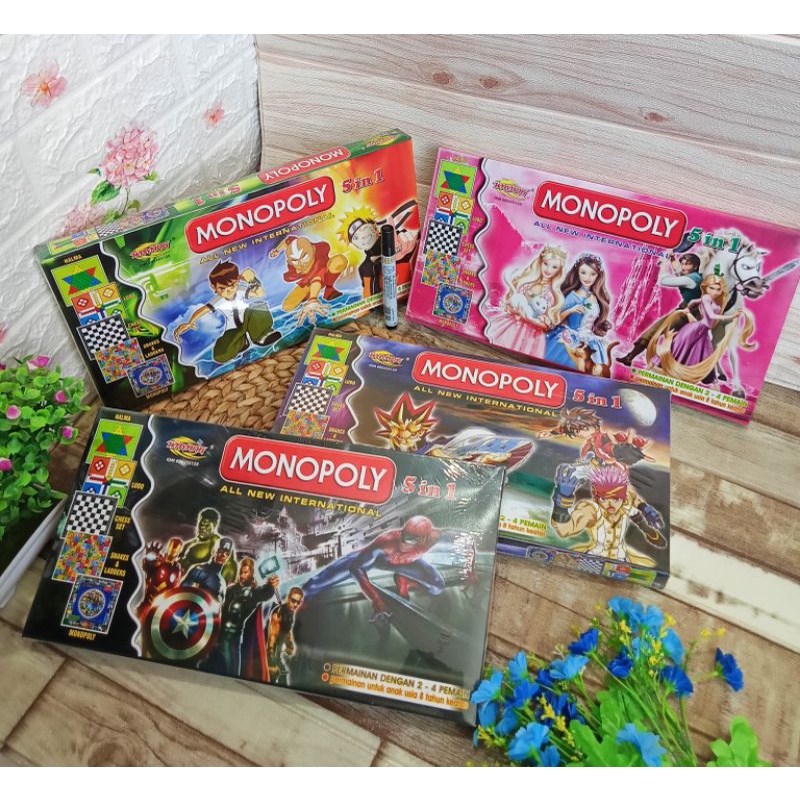 MAINAN MONOPOLI/MONOPOLY 5 IN 1 UKURAN BESAR