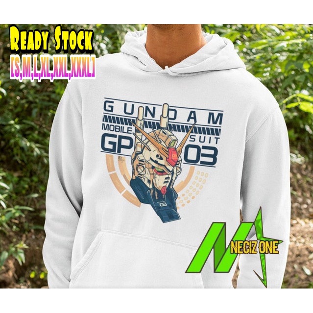 HOODIE JUMPER ANIME MOBILE SUIT GUNDAM GP 03 PREMIUM QUALITY SABLON