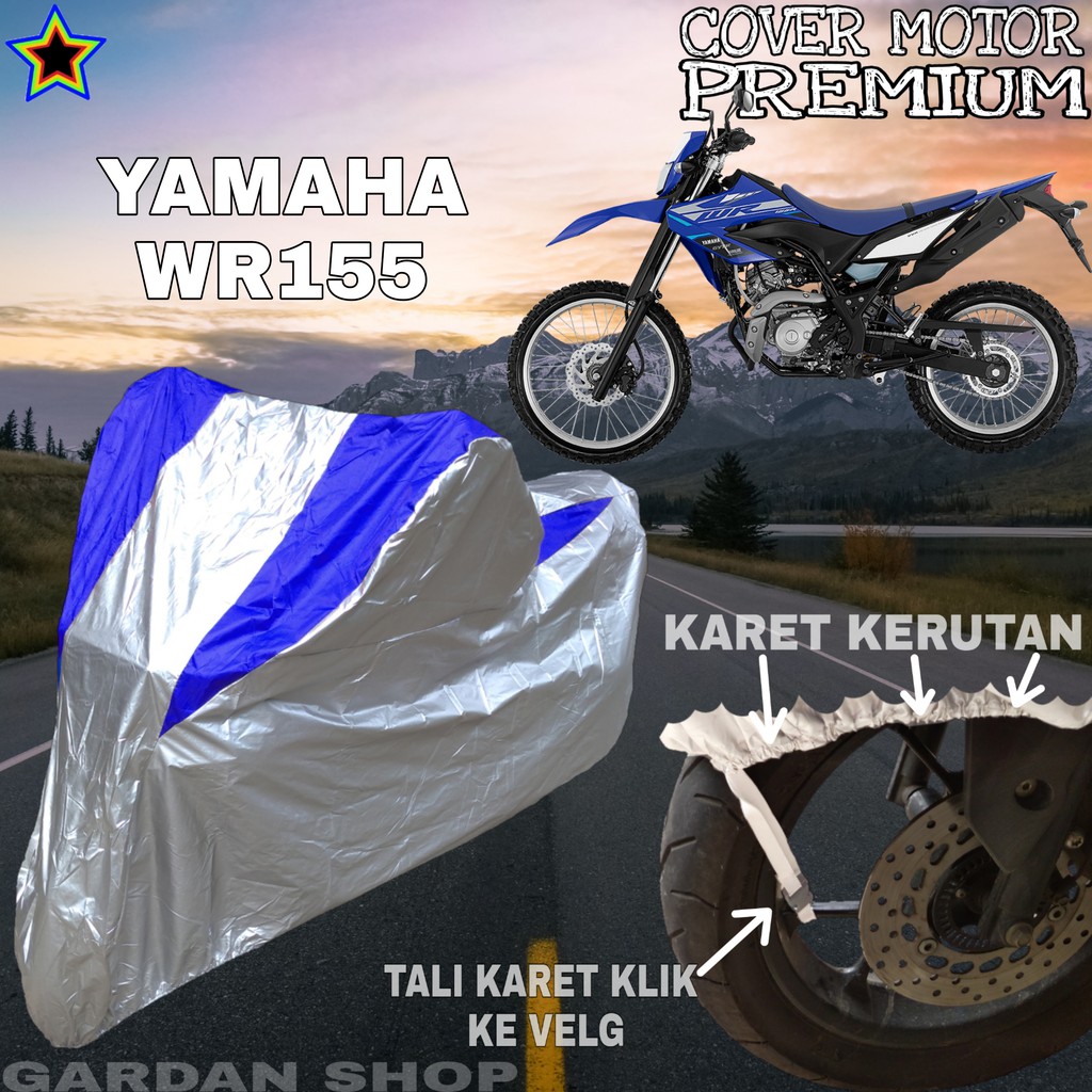 Sarung Motor YAMAHA WR155 Silver BIRU Body Cover Penutup Motor Yamaha WR155 PREMIUM