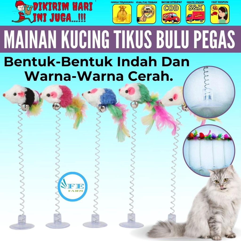 Per Tikus - Mainan Kucing Spring Rat Cat Toys Cat Toy Kitten Toys FEFARM