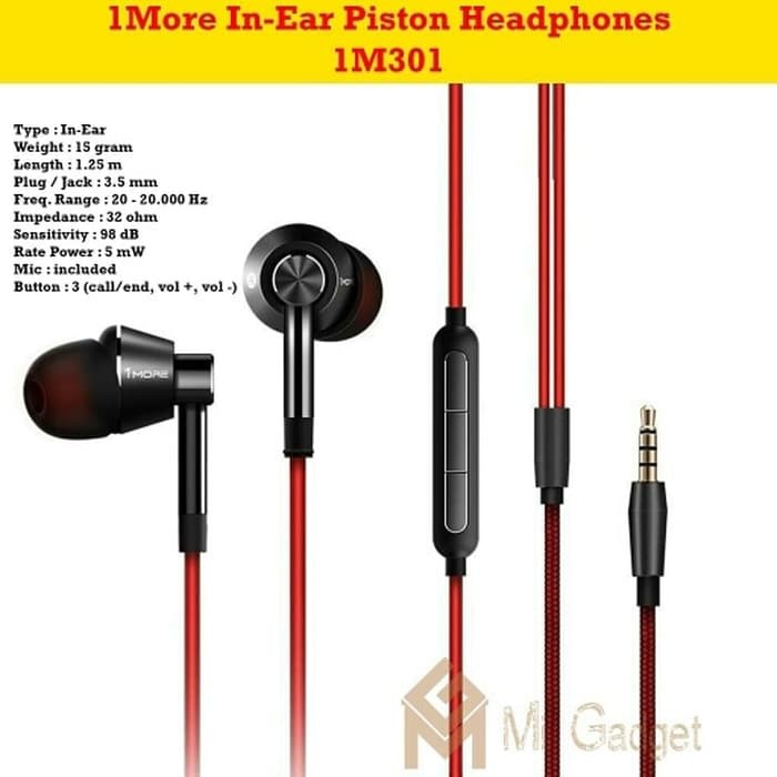 1More Piston In-Ear Headset 1M301 Original - Seperti Piston 3