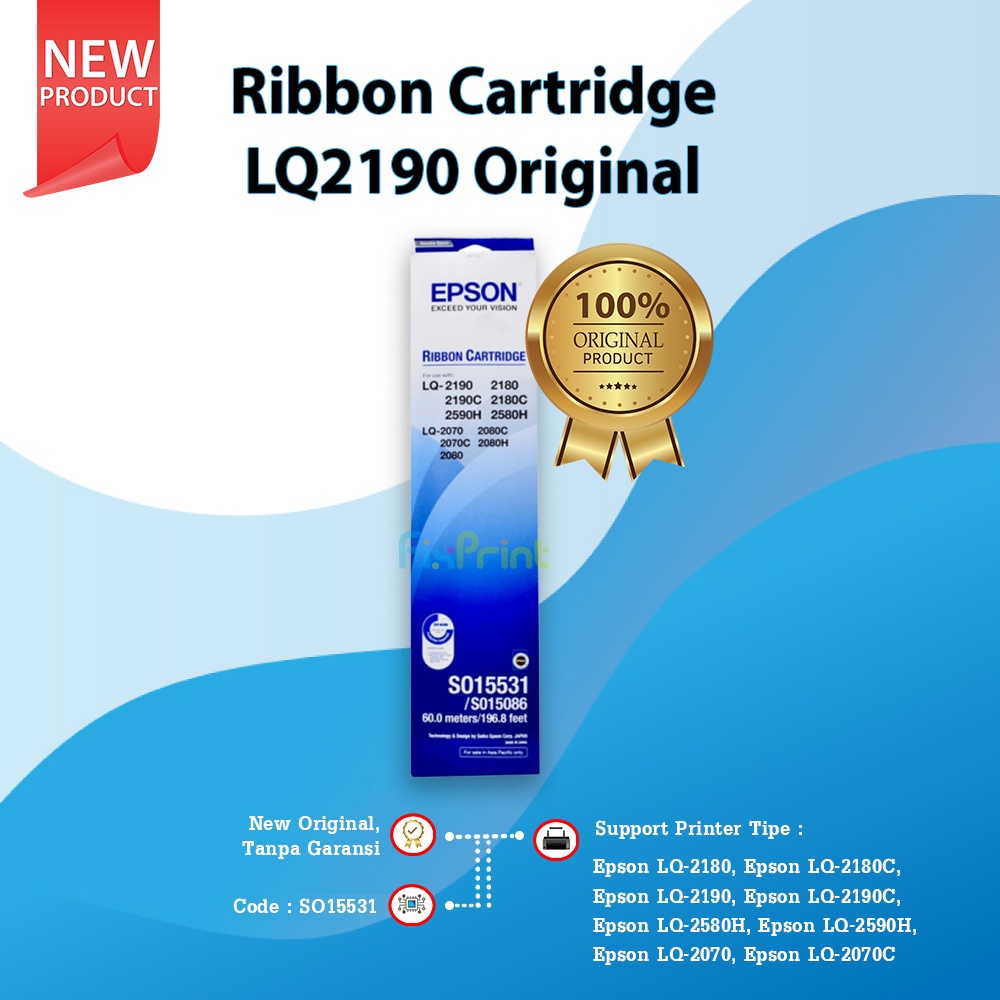 Ribbon Cartridge Epson LQ-2190 LQ-2180 Tinta Pita Printer LQ2190 2190