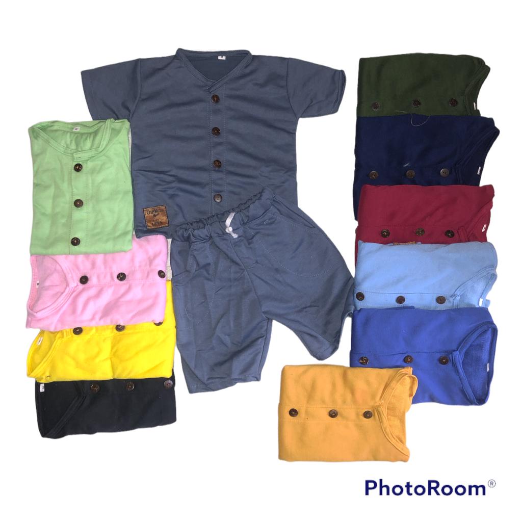 Setelan Kiano Anak Bayi 1 - 5 Tahun Botton Set | Setelan 4 kancing