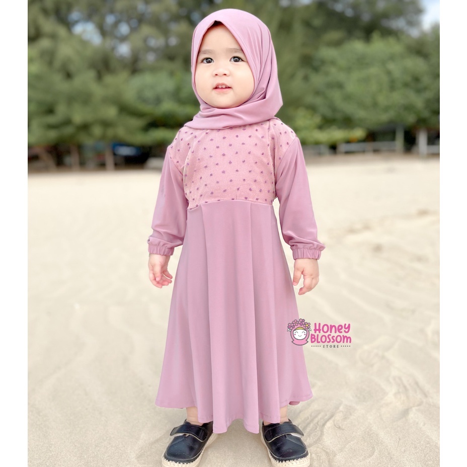 HONEYBLOSSOM gamis bayi alesha / gamis bayi perempuan satu set polos