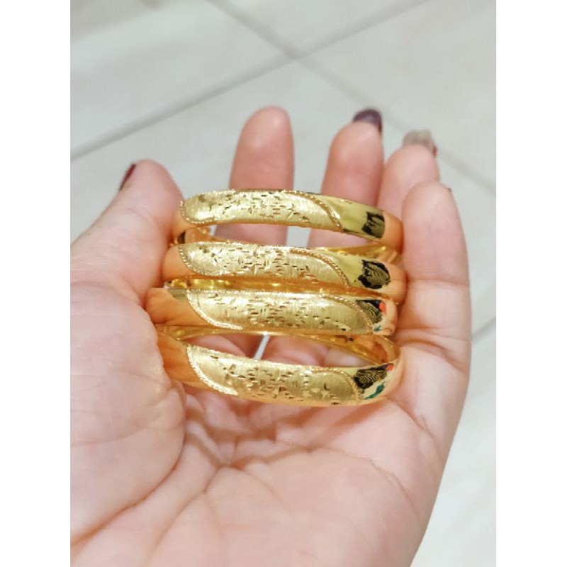 GELANG BANGKOK ANAK TANGGUNG ( PERAK 925 ) LAPIS EMAS 24K