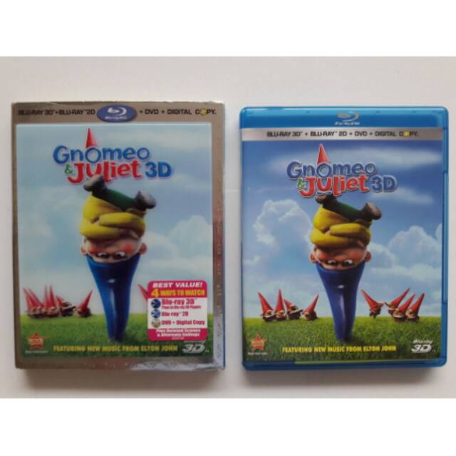 Preloved Film 3D Bluray Disc Movie Original Gnomeo & Juliet ; Film DVD
