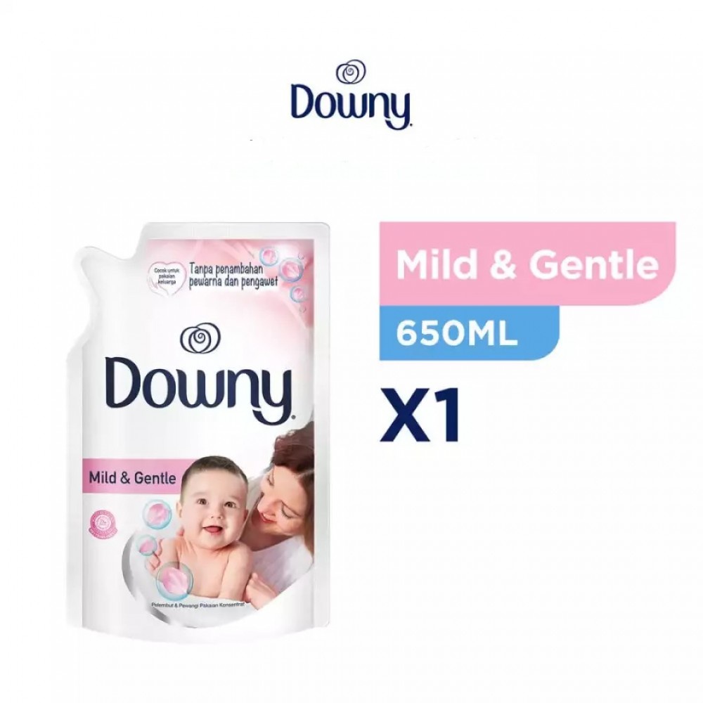 Downy Pelembut &amp; Pewangi Pakaian Mild &amp; Gentle for Baby Refill - 650 ml
