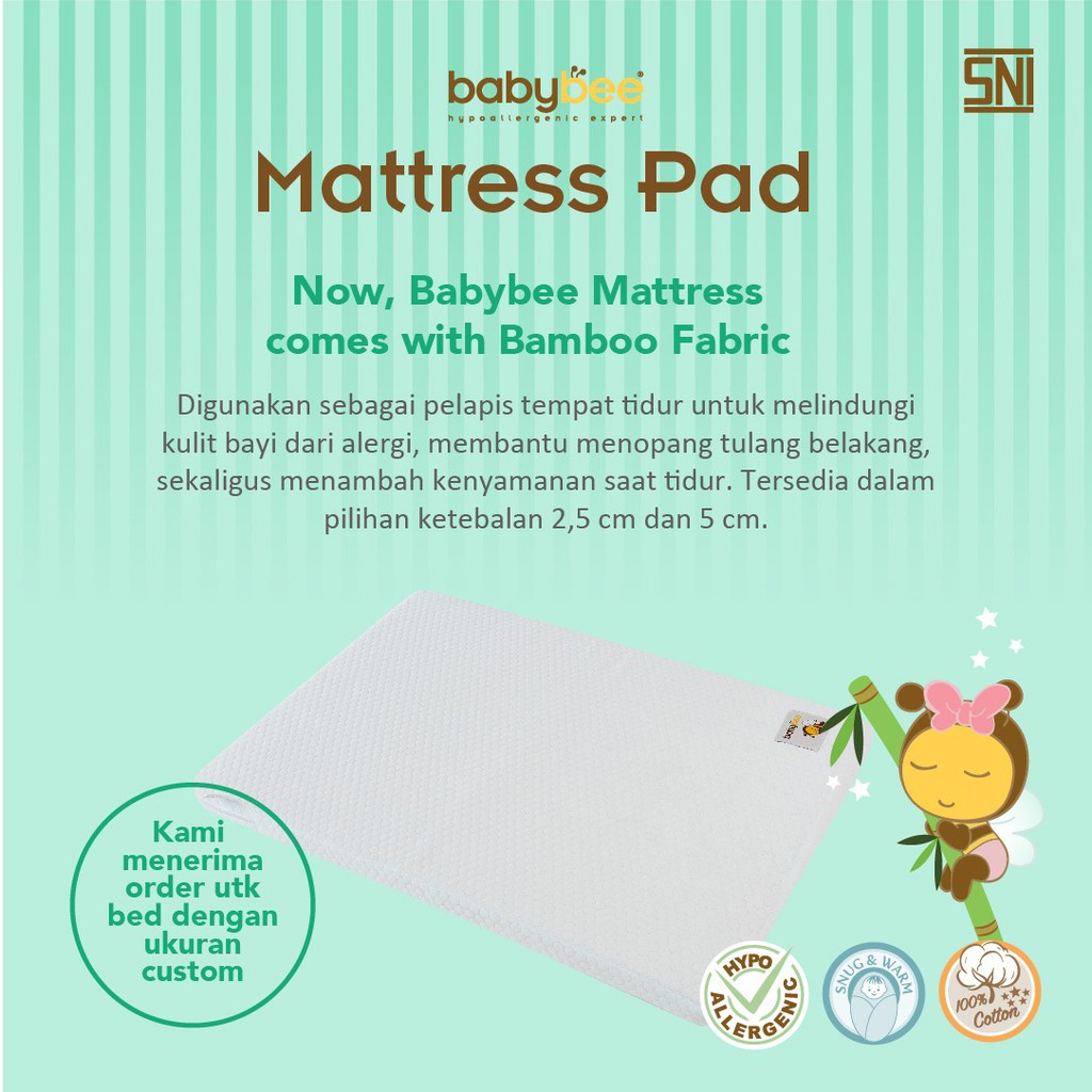 Babybee Mattress Pad Tempat Tidur 120X75X5CM - BJ036