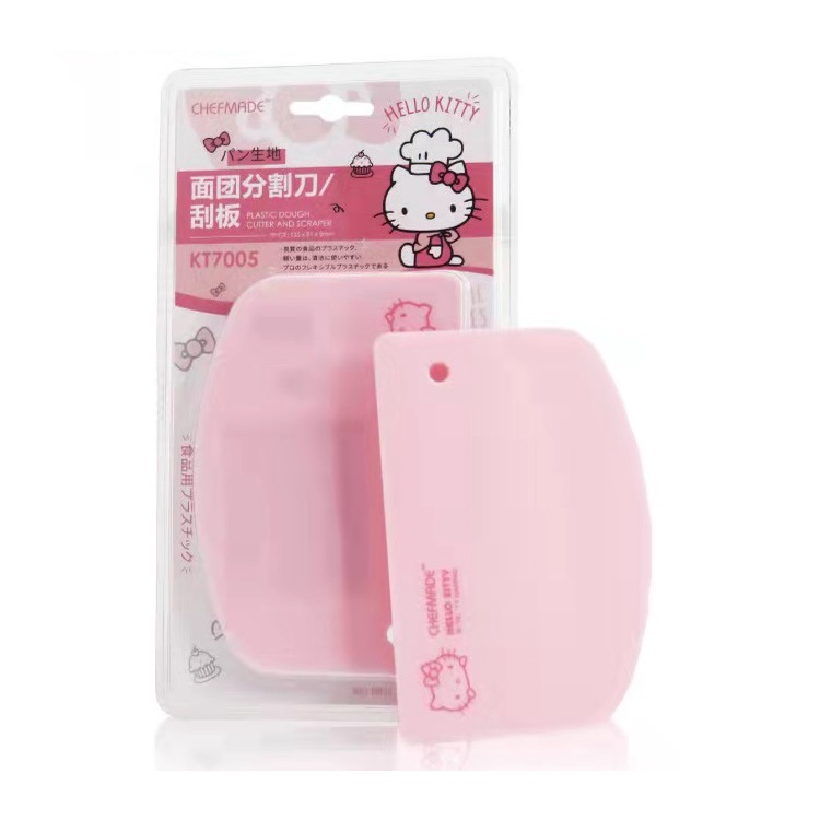 Hello Kitty Chefmade KT7005 Dough Cutter Scraper Plastic Pisau Pemotong Adonan Roti Plastik Warna Pink