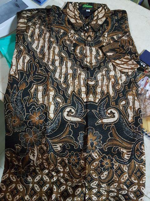 Batik Pria Parang Mukti Size M - Xxl  Batik Solo Halus Asli Katun Primisima Full Furing