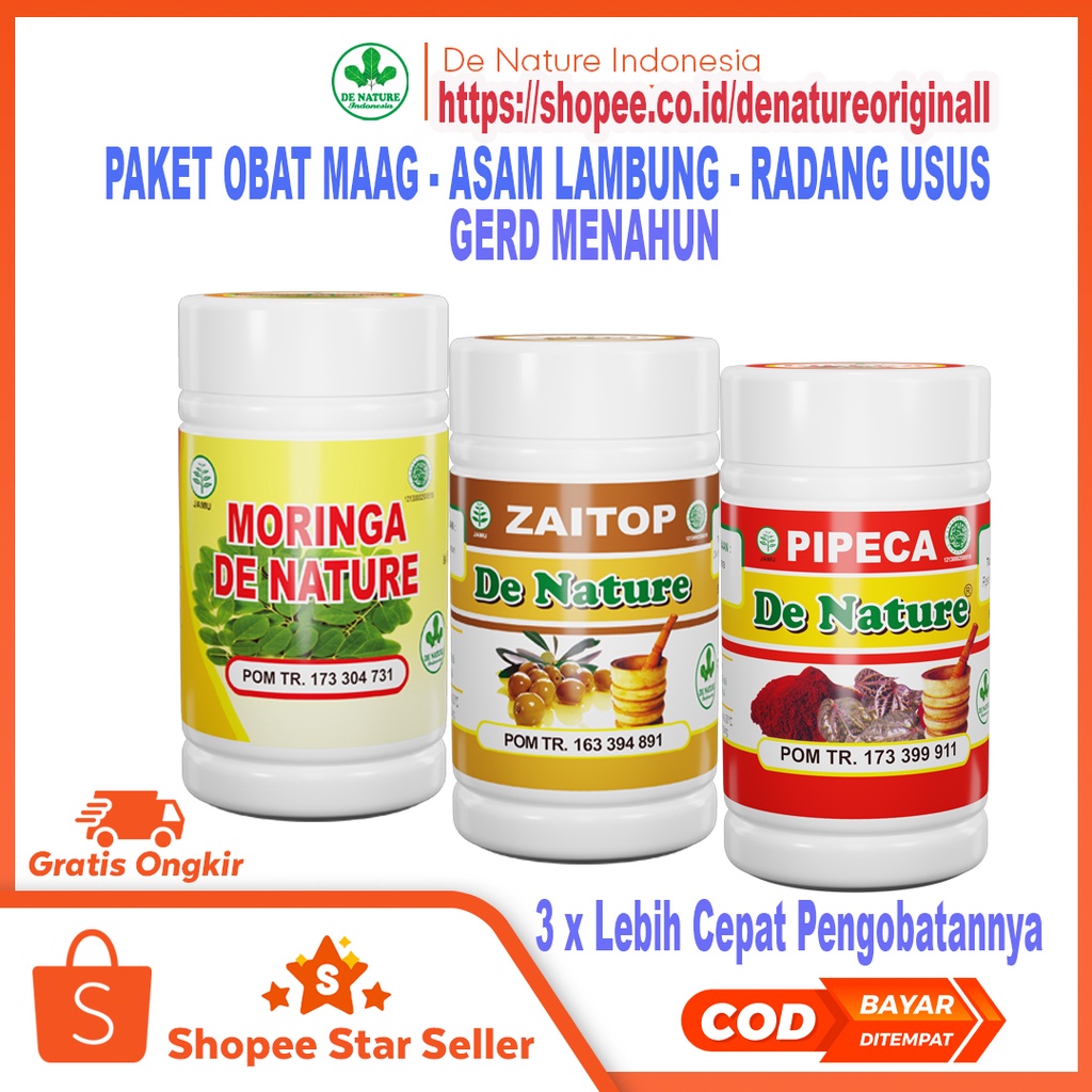 Paket herbal obat maag akut/kronis gerd pencernaan bermasalah radang usus/luka usus asam lambung tin