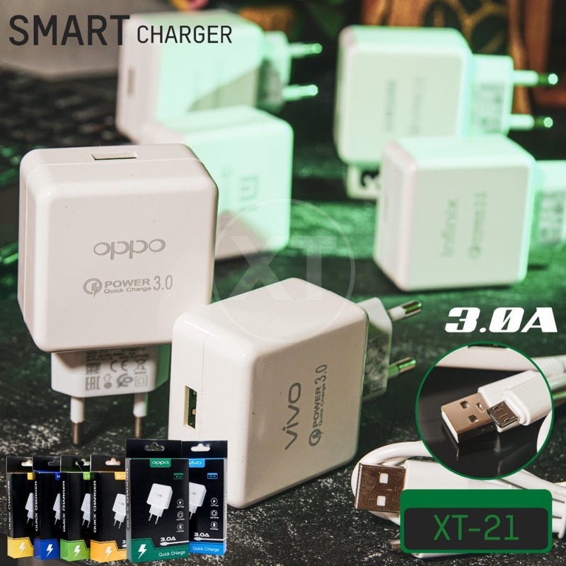 CHARGER SMART CHARGING XT-21 REAL 1A  MICRO USB /TRAVEL CHARGER ADAPTER  BRAND