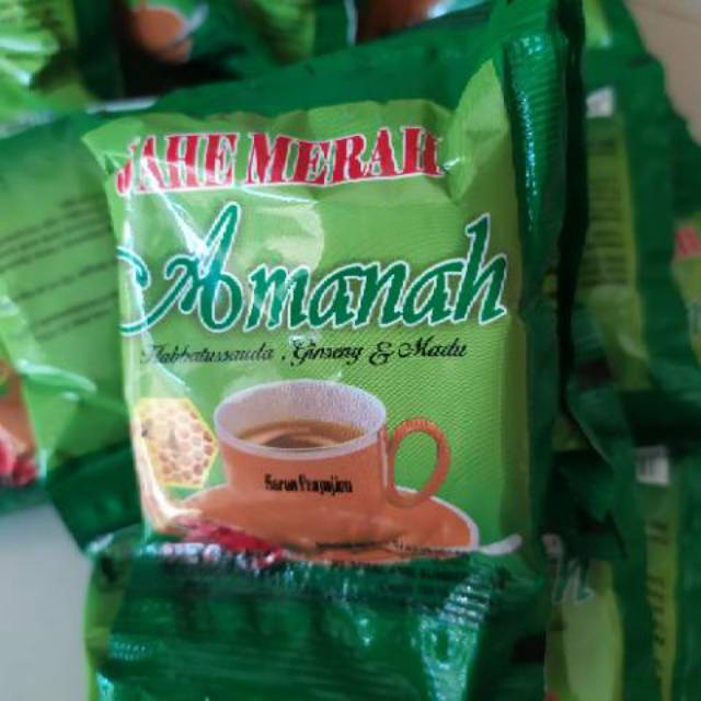 Jahe Merah Amanah Super Harga Per Renceng Kemasan Terbaru 12 Sachet Shopee Indonesia