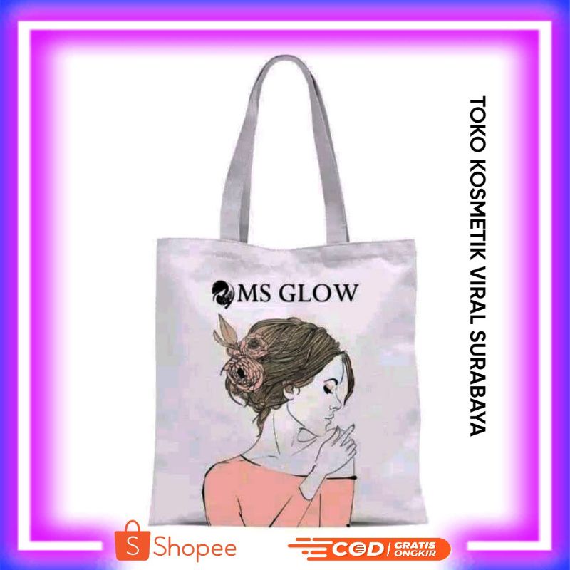 TOTE BAG PUTIH MS GLOW ORIGINAL