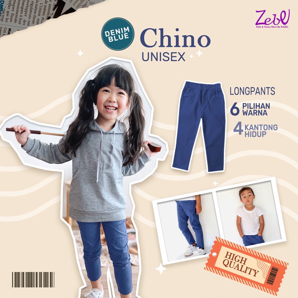 Zebe Long Pants Chino Unisex - New Colour