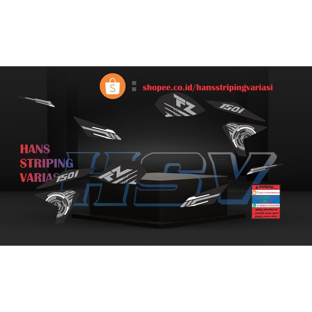 striping stiker decal New Vixion Lighting NVL fz 150