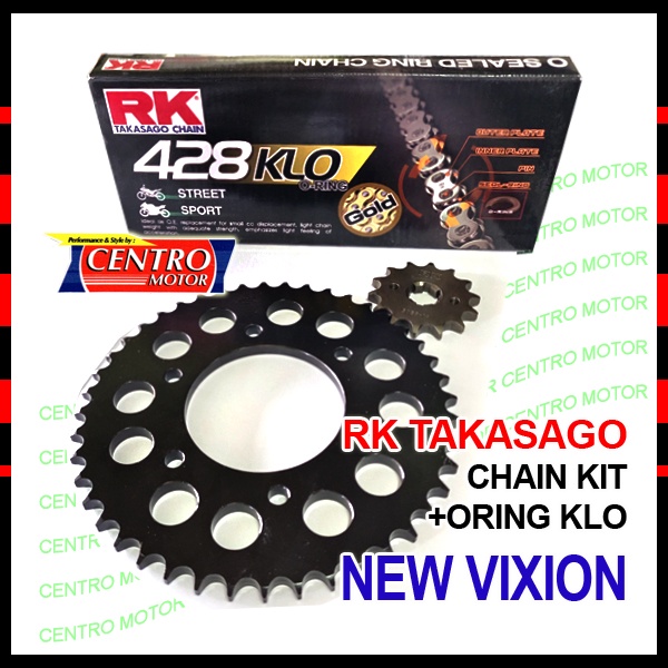 GEAR SET NEW VIXION RK TAKASAGO+Rantai ORING RK TAKASAGO/TK RACING.Di Pilih Saat Order