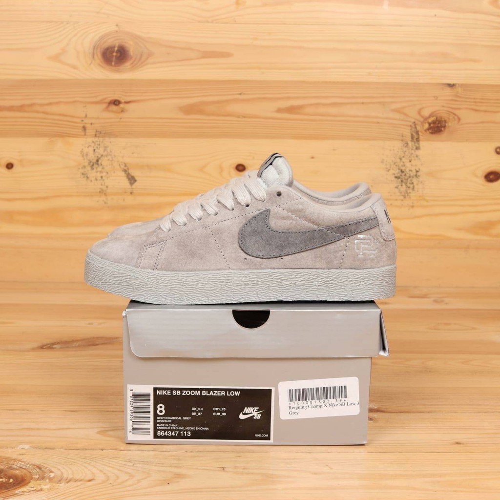 Promo - Nike Reigning Champ x Nike sb low 3m grey Premium Original / sneakers - Terbaru