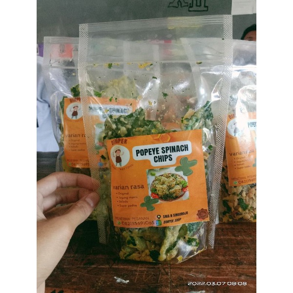 

POPEYE SPINACH CHIPS (KERIPIK BAYAM)