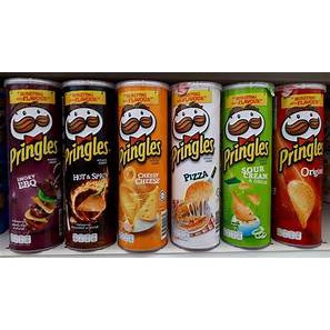 

PRINGLES POTATO CHIPS original / keju / sour cream / seaweed, rumput laut / BBQ / hot and spicy