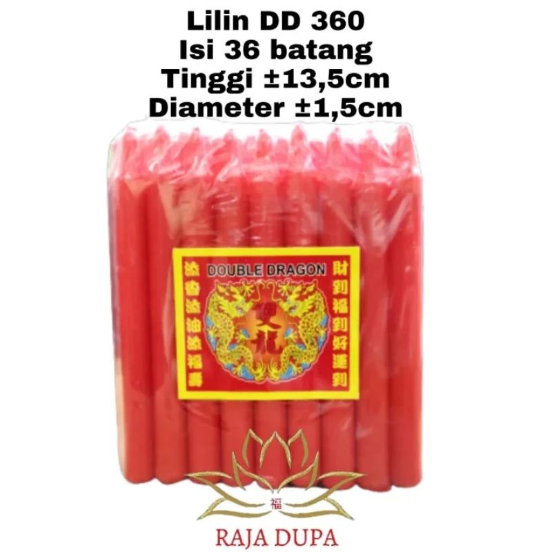 Lilin Double Dragon Merah/Putih C1, P5, 120,180, 240, 360, 440