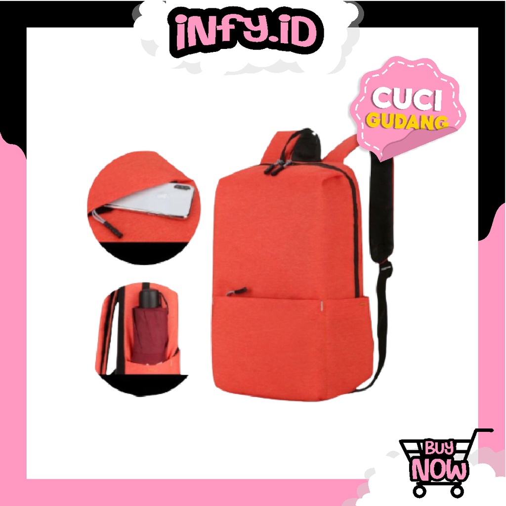 INFY - P077 Tas Ransel Kanvas Anti Air Backpack 10L Sport Bag Tas Punggung